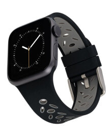 WITHit black and Grey Sport Silicone Band Compatible with 38/40/41mm Apple Watch