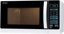 Sharp R-742WW микроволновая печь Столешница Микроволновая печь с грилем 25 L 900 W Черный, Белый