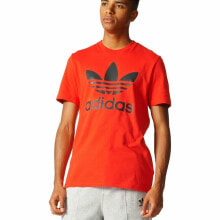 BK7167 Mens Adidas Originals Trefoil Tee Shirt - Core Red купить онлайн