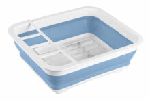Wenko 54781100 - Drainer - Basket - Freestanding - Cutlery - Dishware - Drinkware - Utensil - Blue - White - Plastic