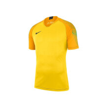 Мужские спортивные футболки Мужская футболка спортивная желтая с логотипом Nike Gardien II GK
