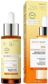 Aufhellendes Gesichtsserum - Eveline Cosmetics Serum Shot 15% Vitamin C + Cg