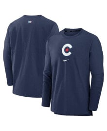 Nike men's Navy Chicago Cubs Authentic Collection City Connect Player Tri-Blend Performance Pullover Jacket