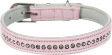 Ошейник для собак Trixie Active Comfort obroża z kryształami górskimi, dla psa, różowa, S: 23–28 cm/15 mm