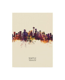 Trademark Global michael Tompsett Seattle Washington Skyline Portrait III Canvas Art - 36.5