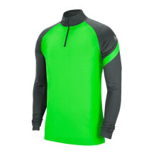 Мужские лонгсливы Мужской лонгслив спортивный зеленый серый с логотипом Nike Dry Academy Dril Top M BV6916-398