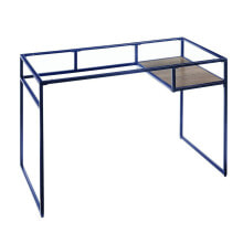 Simplie Fun yasin Desk, Blue & Glass