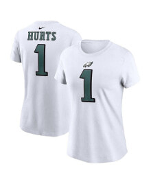 Nike women's Jalen Hurts White Philadelphia Eagles Player Name and Number T-shirt
