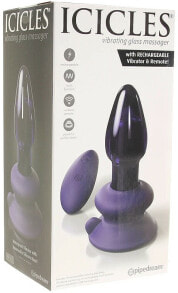 Vibro-Analplug aus Glas - PipeDream Icicles Vibrating Glass Butt Plug Massager No.85