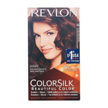 Краска для волос revlon ColorSilk Beautiful Color No. 46 Medium Golden Blond Стойкая краска для волос без аммиака, оттенок 46 средний золотистый каштановый 75 мл