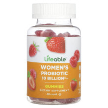 Lifeable, Пробиотик для женщин, ягодный, 5 млрд КОЕ, 60 жевательных таблеток