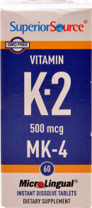 Витамин К Superior Source Vitamin K2 -Витамин К2 - 500 мкг - 60 таблеток быстрого растворения