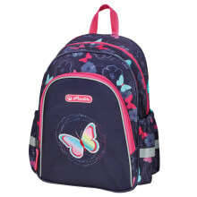 Детские рюкзаки и ранцы для школы для девочек herlitz Butterfly рюкзак Школьный рюкзак Розовый, Фиолетовый Полиэстер 50032792