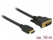 DeLOCK 85657 видео кабель адаптер 10 m HDMI Тип A (Стандарт) DVI Черный