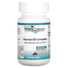 Nutricology, Комплекс с витамином D3, 60 растительных капсул