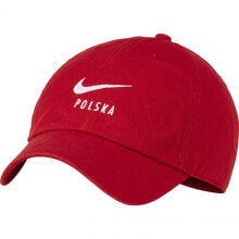 Мужские бейсболки бейсболка женская красная Cap Nike Poland H86 Swoosh CU7540 611