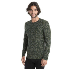 ICEBREAKER 200 Oasis Crewe Macro Forms Merino Long Sleeve Base Layer