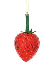 Cody Foster & Co. Strawberry Ornament Multicolor