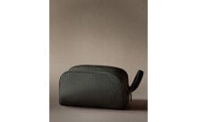 Technical fabric toiletry bag with handle