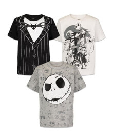 Купить детские футболки и майки для мальчиков Disney: Toddler Boys Nightmare Before Christmas 3 Pack T-Shirts to