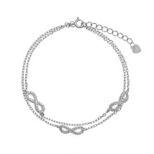 Купить женские браслеты-цепочки AGAIN Jewelry: Infinity Double Silver Bracelet AJNR0004