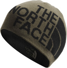 Мужская шапка белая трикотажная The North Face Reversible TNF banner beanie