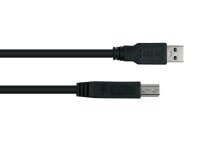 UK30P-AB-010S - 1 m - USB A - USB B - USB 3.2 Gen 1 (3.1 Gen 1) - 5000 Mbit/s - Black