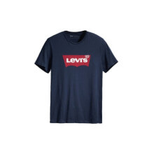 Мужские футболки Мужская футболка повседневная синяя с логотипом на груди Levis Graphic Set In Neck Tee M 177830139