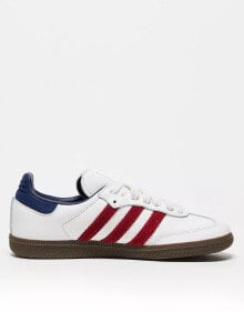 adidas Originals – Samba OG – Sneaker in Weiß und Ochsenblutrot