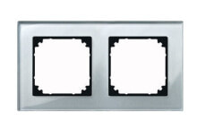 Умные розетки, выключатели и рамки merten 489260 рамка для розетки/выключателя Серебристый