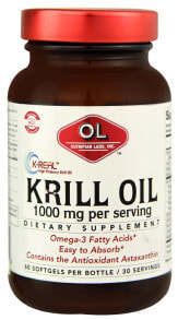 Рыбий жир и Омега 3, 6, 9 olympian Labs Krill Oil Масло криля для кровообращения и суставов 1000 мг 60 гелевых капсул