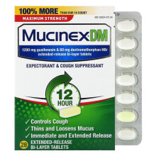 Mucinex, Mucinex DMA, 28 двухслойных таблеток с замедленным высвобождением