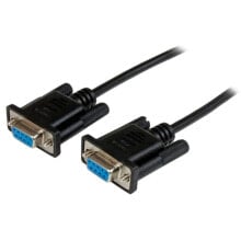 STARTECH Black DB9 RS232 Null Modem F/F cable 2m