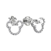 Ювелирные серьги glittering white gold earrings Minnie Mouse 239 001 01130 07