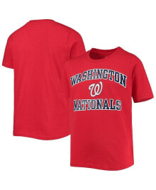 Outerstuff big Boys Red Washington Nationals Heart and Soul T-shirt