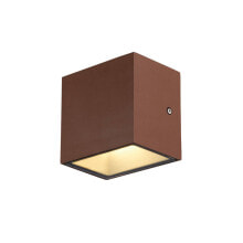 SLV SITRA CUBE WL - Outdoor wall/ceiling lighting - Rust colour - Aluminium - IP44 - Facade - I