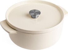 KitchenAid garnek żeliwny 5,2L Almond Cream