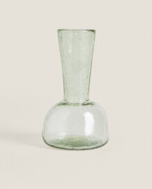 Bubble-effect glass vase