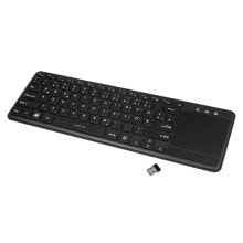 Клавиатуры клавиатура Черная LogiLink ID0188 Wireless RF QWERTZ
