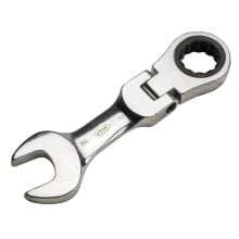 JBM 16 mm stubby articulated combination spanner with ratchet joint