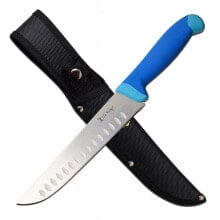 Elk Ridge Fillet Knife with Blue Rubberized Nylon Handle ER-200-05HF