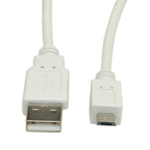 Computer connectors and adapters vALUE USB 2.0 Cable - A - Micro B - M/M 1.8 m - 1.8 m - USB A - Micro-USB B - USB 2.0 - Male/Male - White