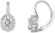 Женские ювелирные серьги Серебряные серьги с прозрачными кристаллами AGUC1166