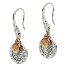 Ювелирные серьги Stylish silver bicolor earrings EG3377040