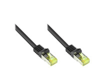 Кабели и разъемы для аудио- и видеотехники Alcasa 8070R-003S сетевой кабель 0,25 m Cat7 S/FTP (S-STP) Черный