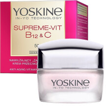 Feuchtigkeitsspendende Tagescreme gegen Falten 50+ - Yoskine Supreme-Vit B12 & C Anti-Aging Vitamin Face Cream