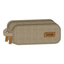 SAFTA Sand Double Pencil Case