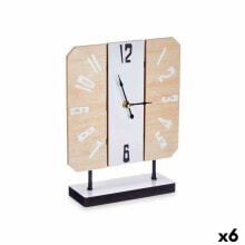 Настольные часы Белый Металл Деревянный MDF 22 x 28 x 7 cm (6 штук)