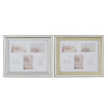 Photo frame DKD Home Decor Crystal polystyrene Golden Silver Traditional 47 x 2 x 40 cm (2 Units)