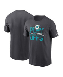 Nike men's Anthracite Miami Dolphins 2022 NFL Playoffs Iconic T-shirt